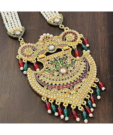 Long Navratan Mala Rani Haar Set/ Indian Pakistani Shaadi Wedding Bridal Jewelry/ Sabyasachi Inspirational/ Bollywood / Muslim Fashion | Save 33% - Rajasthan Living 3