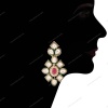 Long Polki Necklace – Pakistani Jewelry – Kundan Necklace Set W/earrings – Indian Wedding Bridal Jewelry – Semiprecious Gray Beaded Necklace | Save 33% - Rajasthan Living 14