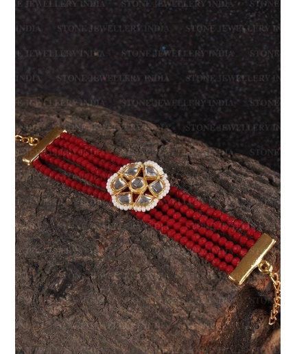 Kundan Bracelet/ Polki Haath Phool /hath Panja/ Adjustable Bracelet/ Finger Bracelet /Indian Bridal Jewellery/ Hand Harness /Flower Bracelet | Save 33% - Rajasthan Living