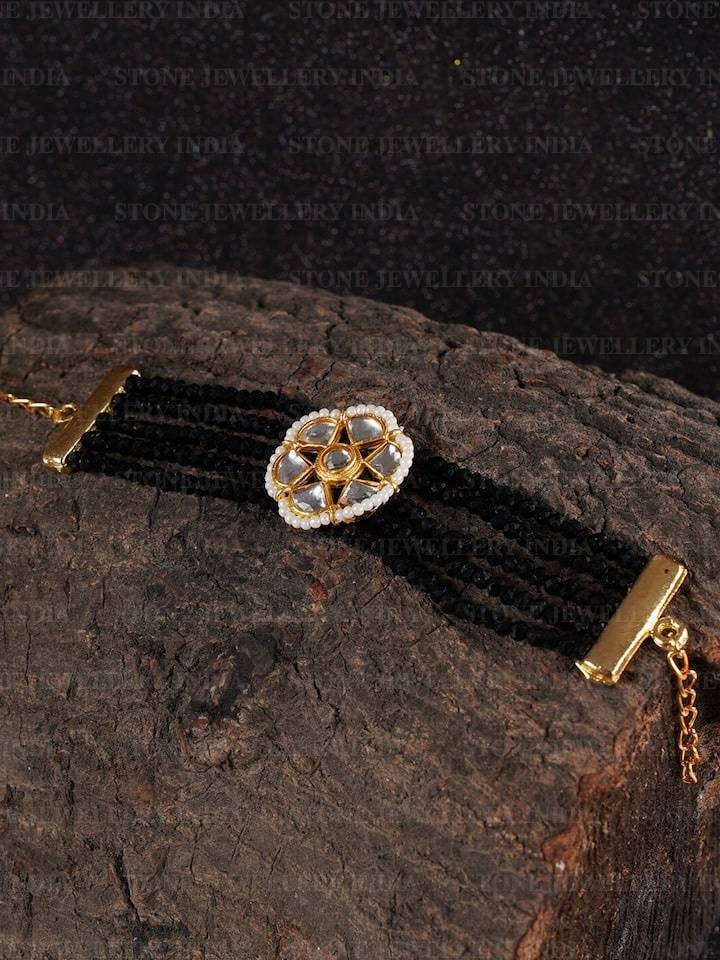 Kundan Bracelet/ Polki Haath Phool /hath Panja/ Adjustable Bracelet/ Finger Bracelet /Indian Bridal Jewellery/ Hand Harness /Flower Bracelet | Save 33% - Rajasthan Living 10