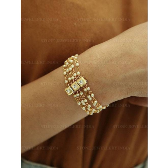 Kundan Bracelet/ Polki Haath Phool /hath Panja/ Adjustable Bracelet/ Finger Bracelet /indian Bridal Jewellery/ Hand Harness /Dulhan Barclet | Save 33% - Rajasthan Living 6