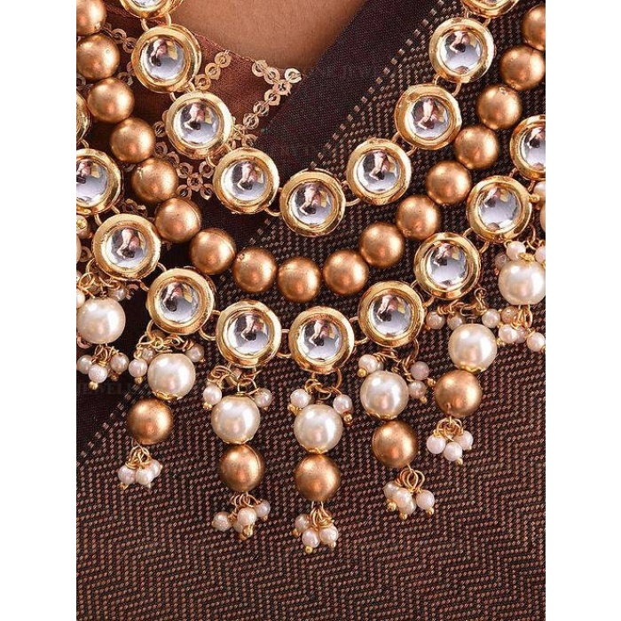 Kundan Necklace/ Golden Meenakari Necklace/ Kundan Necklace/ Bridal Kundan Necklace/ Kundan Jewelry/indian Wedding/kundan Meenakari Necklace | Save 33% - Rajasthan Living 7