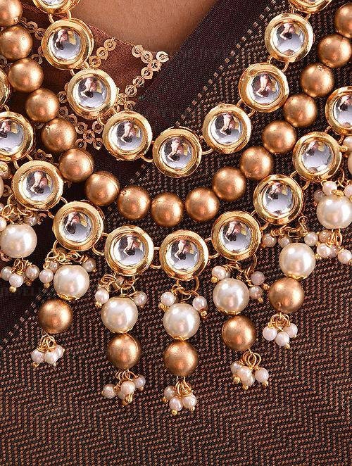 Kundan Necklace/ Golden Meenakari Necklace/ Kundan Necklace/ Bridal Kundan Necklace/ Kundan Jewelry/indian Wedding/kundan Meenakari Necklace | Save 33% - Rajasthan Living 11