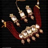 Heavy Meenakari Jadau Kundan Handmade Kundan Bridal Choker Set, Tanjore Semiprecious Stone Kundan Necklace, Customizable Indian Jewelry Set | Save 33% - Rajasthan Living 9