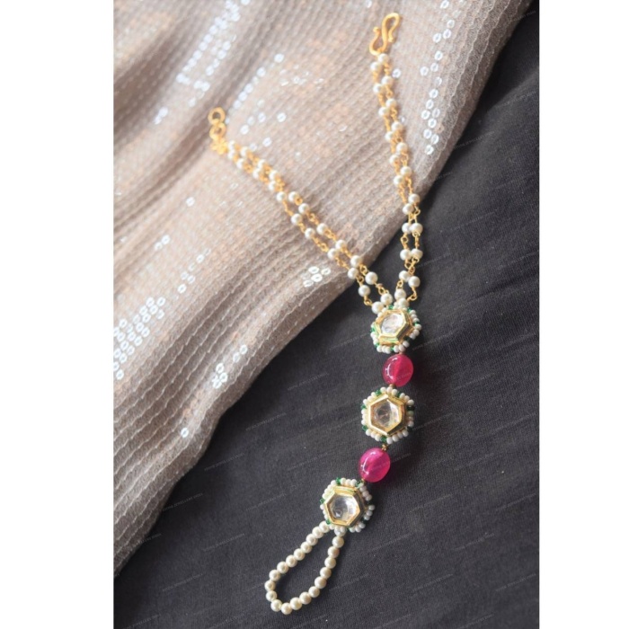 Kundan Bracelet/ Polki Haath Phool /Hath Panja/ Adjustable Bracelet/ Finger Bracelet /Indian Bridal Jewellery/ Hand Harness /Dulhan Barclet | Save 33% - Rajasthan Living 6