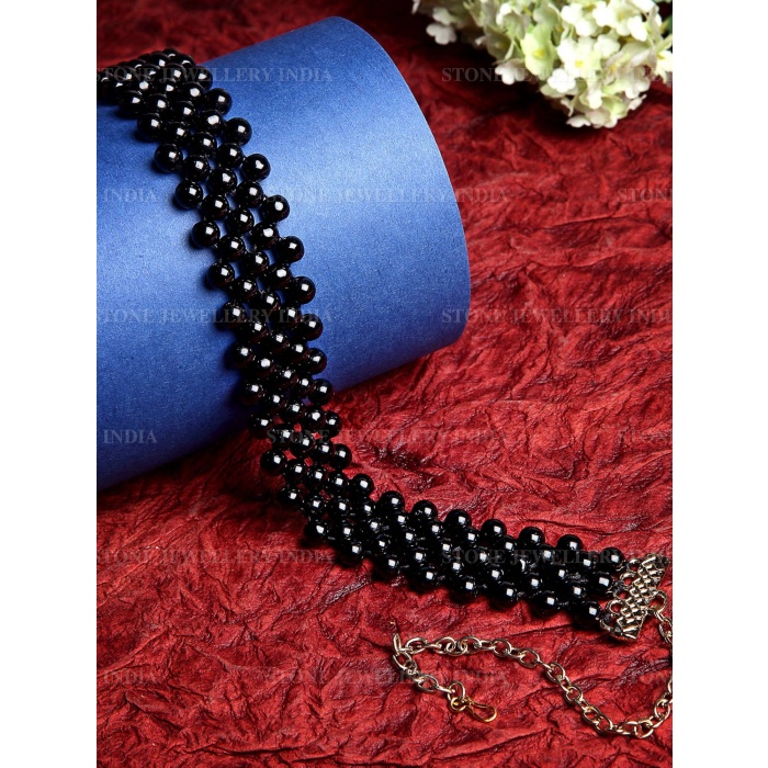 Handcrafted Black Beaded Hairband for Girls | Save 33% - Rajasthan Living 6