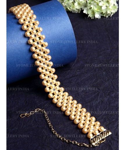 Handcrafted Golden Beaded Hairband for Girls | Save 33% - Rajasthan Living 3
