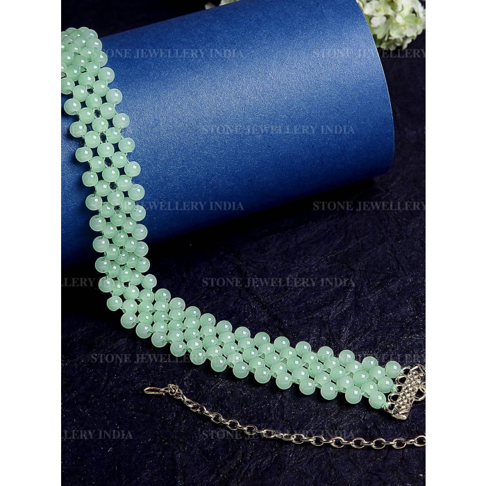 Handcrafted Mint Green Beaded Hairband for Girls | Save 33% - Rajasthan Living 6