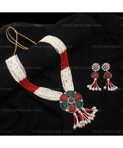 Long Multicolor Polki Mala Necklace/indian Long Necklace/Pakistani Jewelry/Necklace Mala/Indian/Punjabi Jewelry/Indian Wedding/Rani Haar | Save 33% - Rajasthan Living 3
