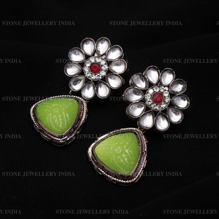 Long Green Polki Mala Necklace/Indian Long Necklace/Pakistani Jewelry/Necklace Mala/Indian/Punjabi Jewelry/Indian Wedding/Rani Haar | Save 33% - Rajasthan Living 7