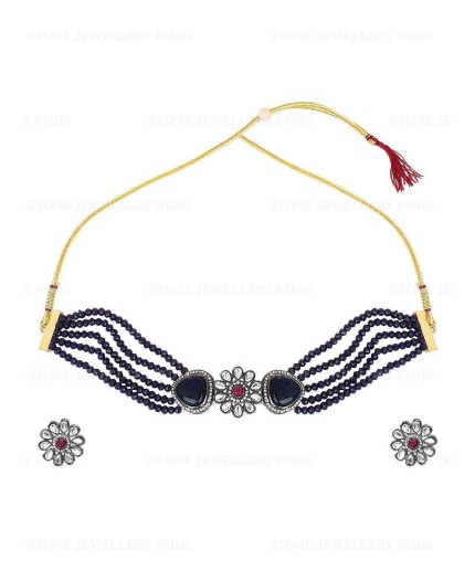Indian Kundan Choker/ Indian Jewelry/ Indian Necklace/ Indian Choker/ Indian Wedding Necklace Set/ Ad Jewellery / cz Jewellery / Diwali Sale | Save 33% - Rajasthan Living 3