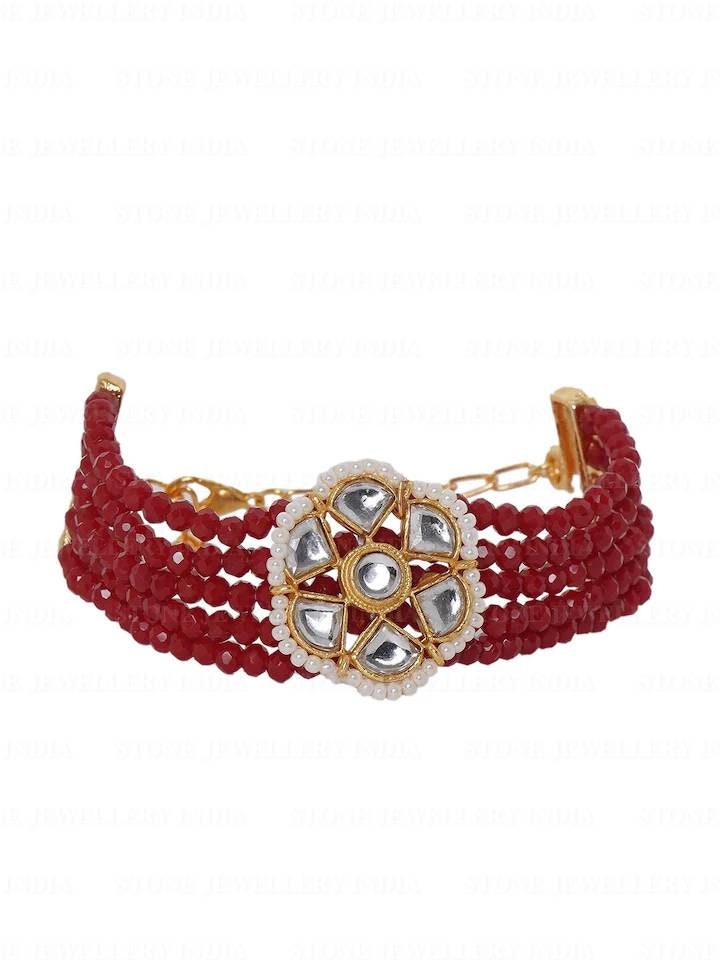 Kundan Bracelet/ Polki Haath Phool /hath Panja/ Adjustable Bracelet/ Finger Bracelet /Indian Bridal Jewellery/ Hand Harness /Flower Bracelet | Save 33% - Rajasthan Living 14