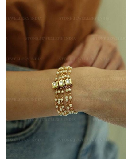 Kundan Bracelet/ Polki Haath Phool /hath Panja/ Adjustable Bracelet/ Finger Bracelet /indian Bridal Jewellery/ Hand Harness /Dulhan Barclet | Save 33% - Rajasthan Living