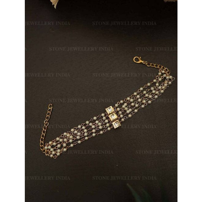 Kundan Bracelet/ Polki Haath Phool /hath Panja/ Adjustable Bracelet/ Finger Bracelet /indian Bridal Jewellery/ Hand Harness /Dulhan Barclet | Save 33% - Rajasthan Living 7