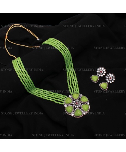 Long Green Polki Mala Necklace/Indian Long Necklace/Pakistani Jewelry/Necklace Mala/Indian/Punjabi Jewelry/Indian Wedding/Rani Haar | Save 33% - Rajasthan Living 3