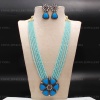 Long Sky Blue Polki Mala Necklace/indian Long Necklace/Pakistani Jewelry/Necklace Mala/Indian/Punjabi Jewelry/Indian Wedding/Rani Haar | Save 33% - Rajasthan Living 11