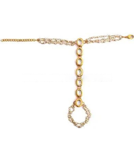 Kundan Bracelet/ Polki Haath Phool /hath Panja/ Adjustable Bracelet/ Finger Bracelet /indian Bridal Jewellery/ Hand Harness /dulhan Barclet | Save 33% - Rajasthan Living 3