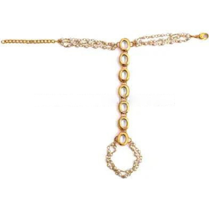 Kundan Bracelet/ Polki Haath Phool /hath Panja/ Adjustable Bracelet/ Finger Bracelet /indian Bridal Jewellery/ Hand Harness /dulhan Barclet | Save 33% - Rajasthan Living 6