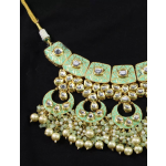 Sabyasachi Inspired Designer Kundan Set, Green Kundan Choker, Kundan Bridal Choker Set, Customizable Kundan Bridal Sets, Royal Kundan Sets | Save 33% - Rajasthan Living 18