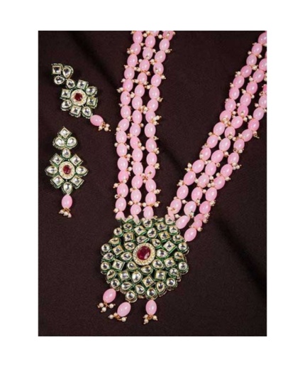 New Fashion Long Polki Necklace – Pearl Necklace – Kundan Necklace Set W/earrings – Indian Wedding Bridal Jewelry Kundan Meena, Diwali Sale | Save 33% - Rajasthan Living