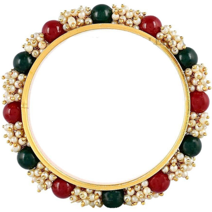 Beautiful Hand Crafted Bajri Bangles Red and Green Stone | Save 33% - Rajasthan Living 6