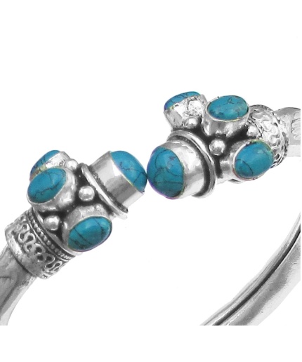 Turquoise Bracelet 925 Sterling Silver Plated Cuff Bangle Bracelet Bc-04-045 | Save 33% - Rajasthan Living