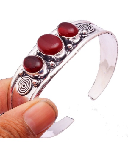 Garnet Bracelet 925 Sterling Silver Plated Cuff Bangle Bracelet BB-04-047 | Save 33% - Rajasthan Living