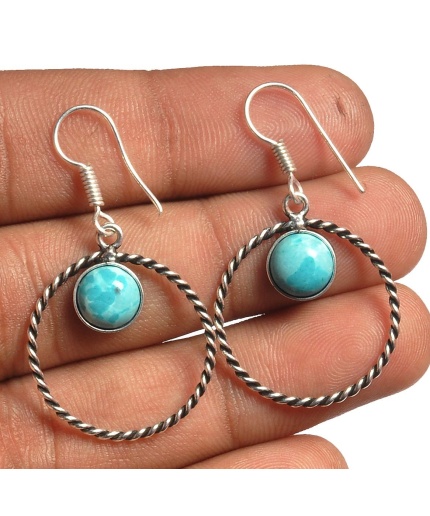 Larimar Earring 925 Sterling Silver Plated Earring Jewelry E-8308 | Save 33% - Rajasthan Living