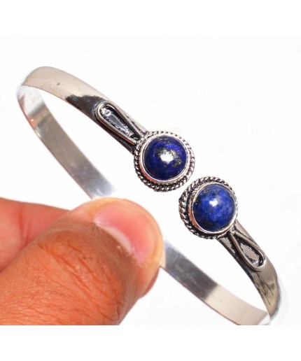 Lapis Lazuli Bracelet 925 Sterling Silver Plated Cuff Bangle Bracelet BB-04-040 | Save 33% - Rajasthan Living