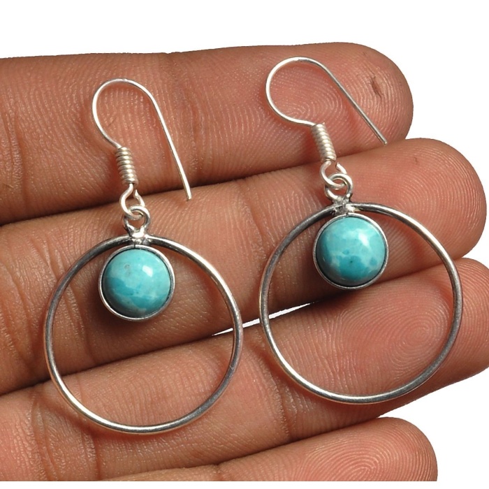 Larimar Earring 925 Sterling Silver Plated Earring Jewelry E-8238 | Save 33% - Rajasthan Living 5