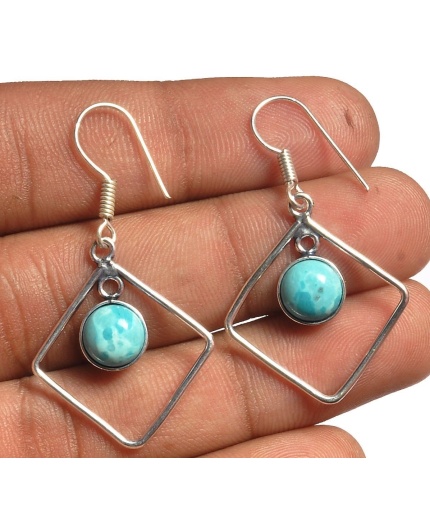 Larimar Earring 925 Sterling Silver Plated Earring Jewelry E-8307 | Save 33% - Rajasthan Living
