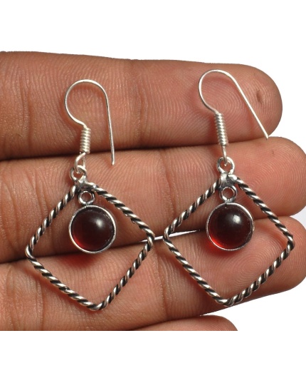 Garnet Earring 925 Sterling Silver Plated Earring Jewelry E-8280 | Save 33% - Rajasthan Living