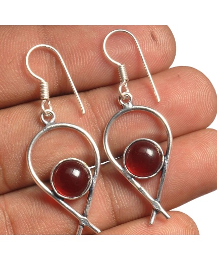 Garnet Earring 925 Sterling Silver Plated Earring Jewelry E-8328 | Save 33% - Rajasthan Living