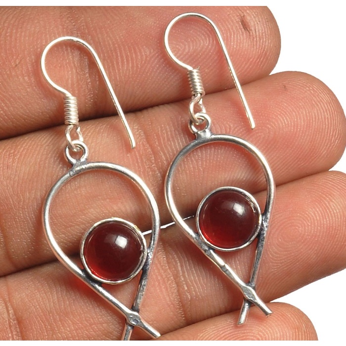 Garnet Earring 925 Sterling Silver Plated Earring Jewelry E-8328 | Save 33% - Rajasthan Living 5