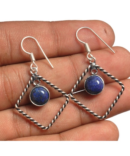 Lapis Lazuli Earring 925 Sterling Silver Plated Earring Jewelry E-8321 | Save 33% - Rajasthan Living