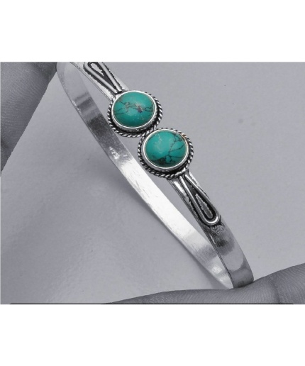 Turquoise Bracelet 925 Sterling Silver Plated Cuff Bangle Bracelet BB-04-044 | Save 33% - Rajasthan Living