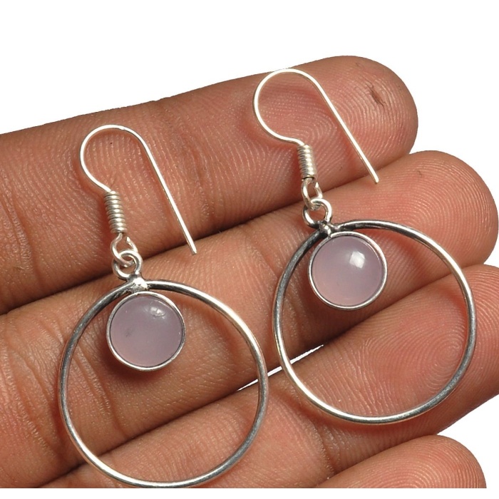Rose Quartz Earring 925 Sterling Silver Plated Earring Jewelry E-8233 | Save 33% - Rajasthan Living 6