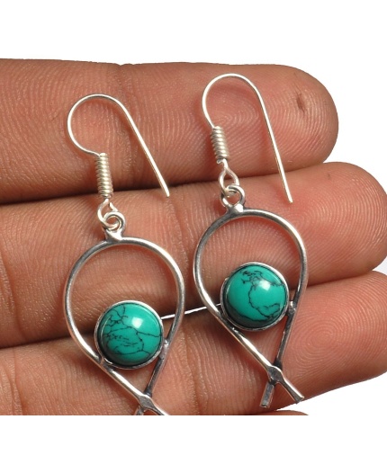 Turquoise Earring 925 Sterling Silver Plated Earring Jewelry E-8281 | Save 33% - Rajasthan Living