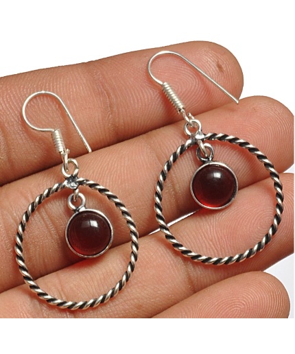 Garnet Earring 925 Sterling Silver Plated Earring Jewelry E-8104 | Save 33% - Rajasthan Living