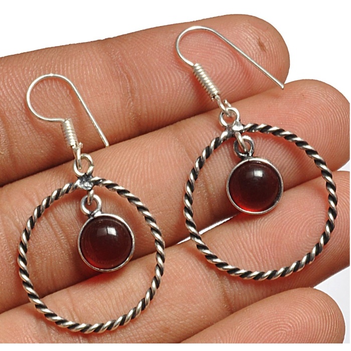 Garnet Earring 925 Sterling Silver Plated Earring Jewelry E-8104 | Save 33% - Rajasthan Living 5