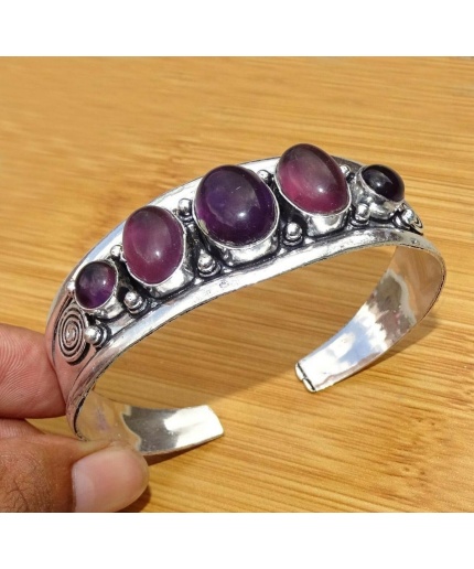 Amethyst Bracelet 925 Sterling Silver Plated Cuff Bangle Bracelet Bc-04-041 | Save 33% - Rajasthan Living