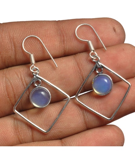 Opalite Earring 925 Sterling Silver Plated Earring Jewelry E-8262 | Save 33% - Rajasthan Living