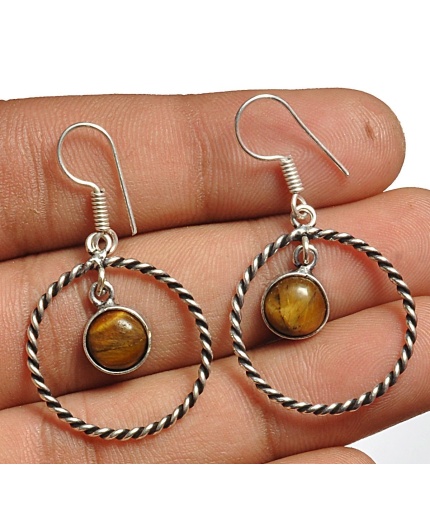 Tiger Eye Earring 925 Sterling Silver Plated Earring Jewelry E-8121 | Save 33% - Rajasthan Living 5