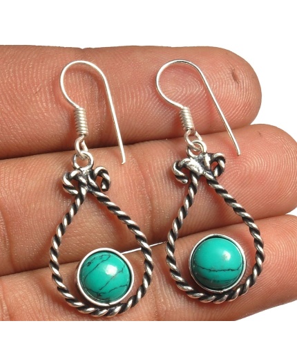 Turquoise Earring 925 Sterling Silver Plated Earring Jewelry E-8305 | Save 33% - Rajasthan Living