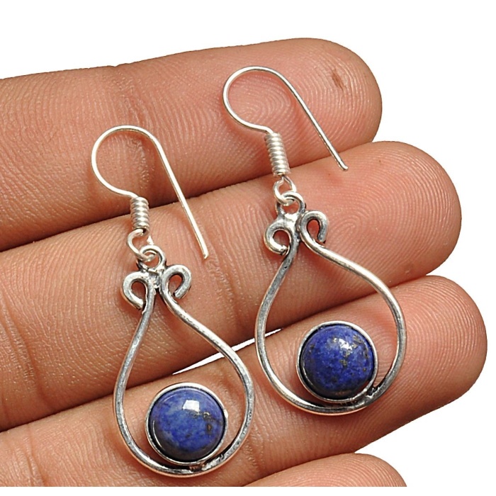 Lapis Lazuli Earring 925 Sterling Silver Plated Earring Jewelry E-8123 | Save 33% - Rajasthan Living 6