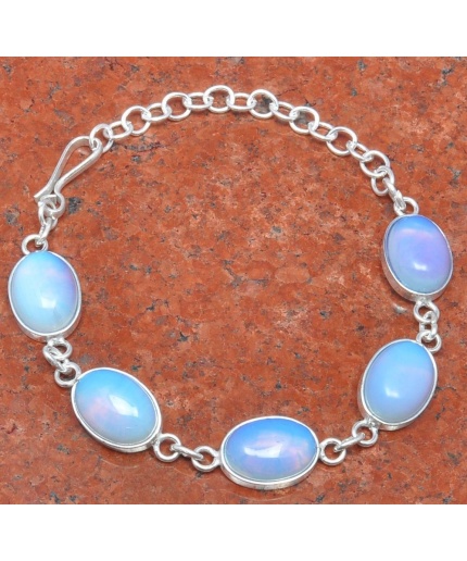 1pcs Opalite Bracelet 925 Sterling Silver Plated Bracelet BA-10-118 | Save 33% - Rajasthan Living