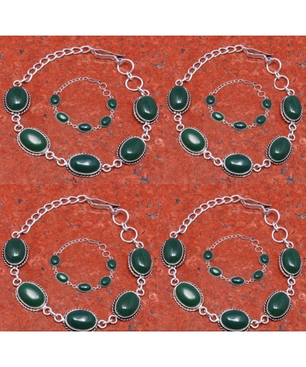 1pcs Green Onyx Bracelet 925 Sterling Silver Plated Bracelet BA-10-106 | Save 33% - Rajasthan Living