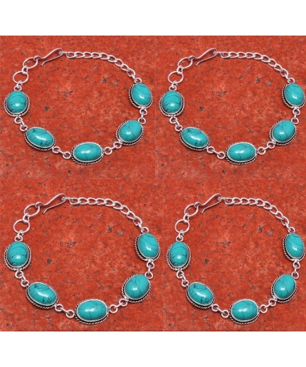1pcs Turquoise Bracelet 925 Sterling Silver Plated Bracelet BA-10-114 | Save 33% - Rajasthan Living
