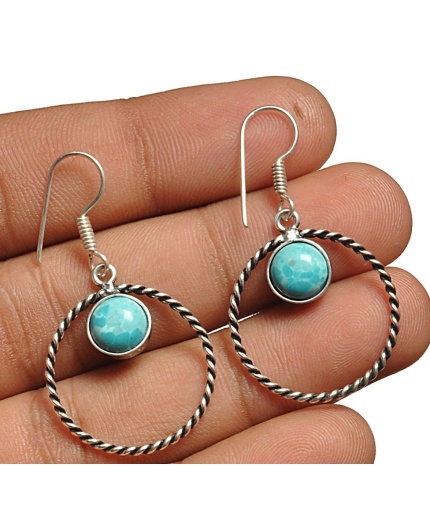 Larimar Earring 925 Sterling Silver Plated Earring Jewelry E-8124 | Save 33% - Rajasthan Living