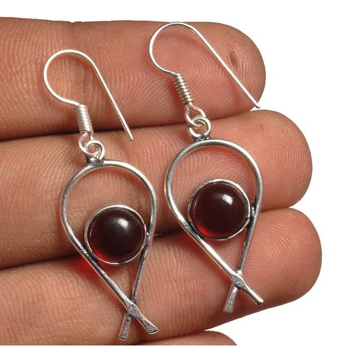 Garnet Earring 925 Sterling Silver Plated Earring Jewelry E-8260 | Save 33% - Rajasthan Living 5